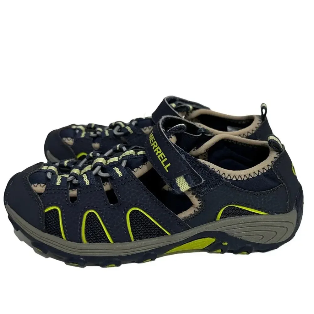 Merrell gray and green unisex boy or girl sandals size 13 - Picture 2 of 8